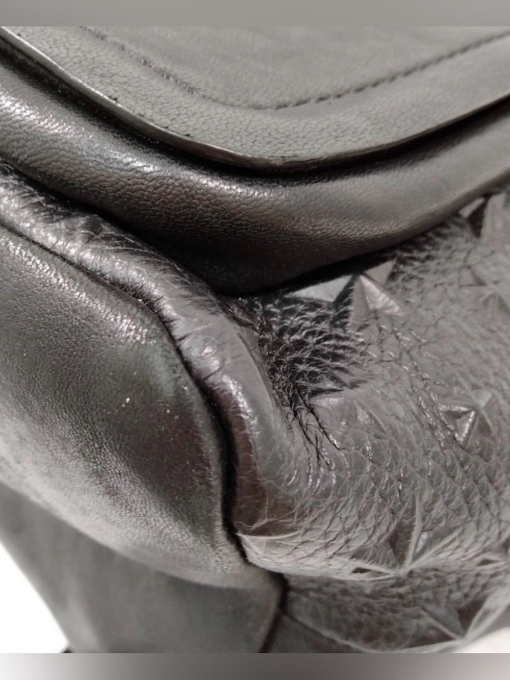 FINAL PRICE Jimmy Choo Black Star-Embossed Leather Backpack with Front Pockets - Picture 6 of 9